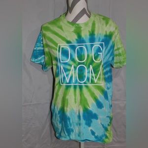 Tie dye PAWS dog mom shirt